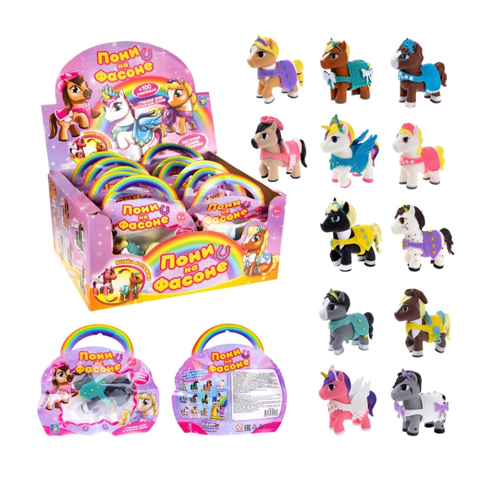 

Игрушка-антистресс 1Toy Пони на фасоне в ассортименте 1 шт