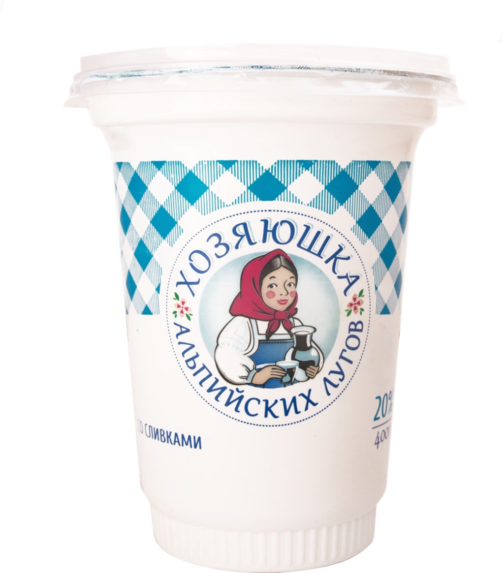 

Сметанный продукт Хозяюшка Альпийских Лугов, 20%