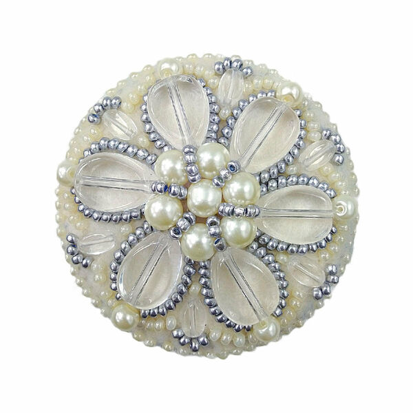 БП196 Набор для изготовления броши 'Жемчужные лепестки' 5,5х5,5см
