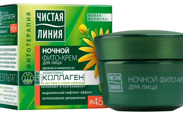 Крем для лица Чистая Линия Арника и Жимолость ночной 45+