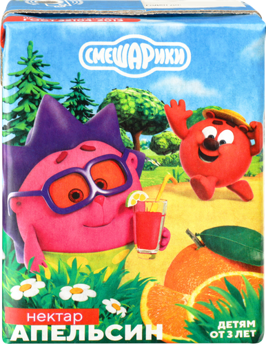 

Нектар Смешарики Апельсин с 3 лет 200 мл