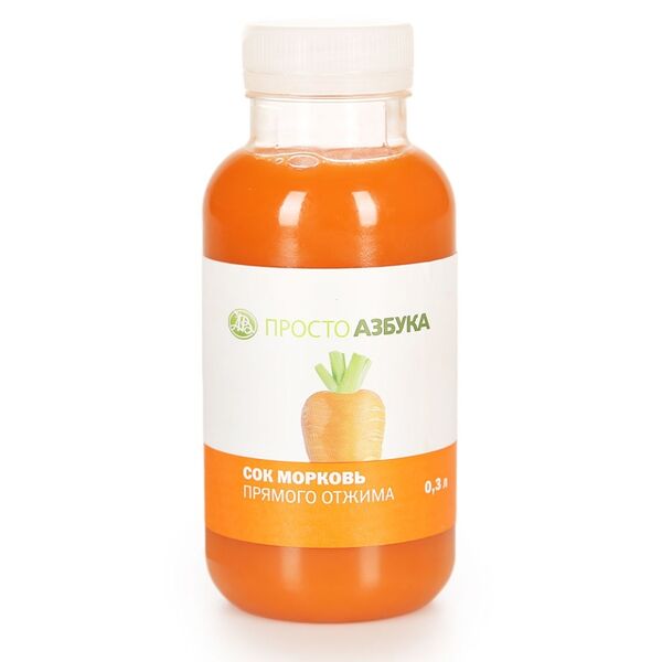 Сок прямого отжима морковный Просто Азбука 0.3 л