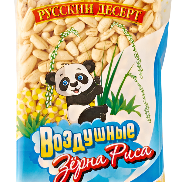 Воздушные зерна риса РУССКИЙ ДЕСЕРТ в сахарном сиропе