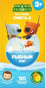 БАД Мимимишки Рыбный жир детский Цитрусовый микс 400мг 120шт