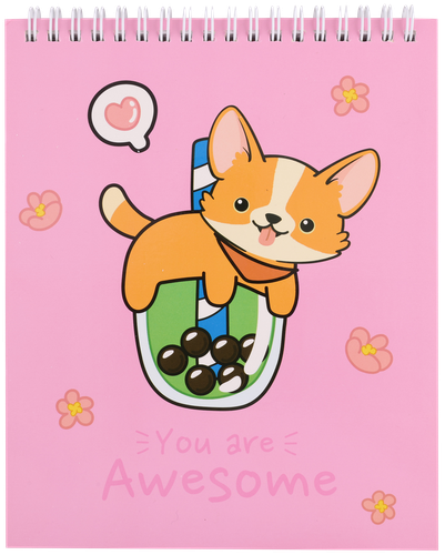 

Блокнот ЛЕНТА KIDS Corgi, 40 листов, без линовки, спираль, 16,5х20,3см