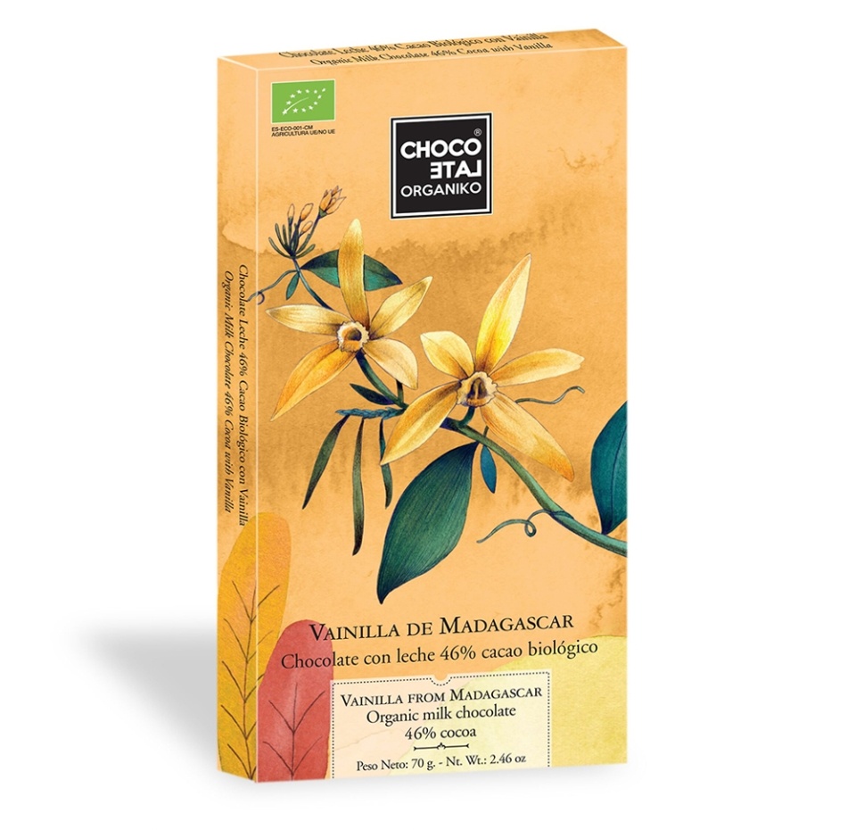 

Шоколад молочный Chocolate Organiko с ванилью 46% какао 70 г