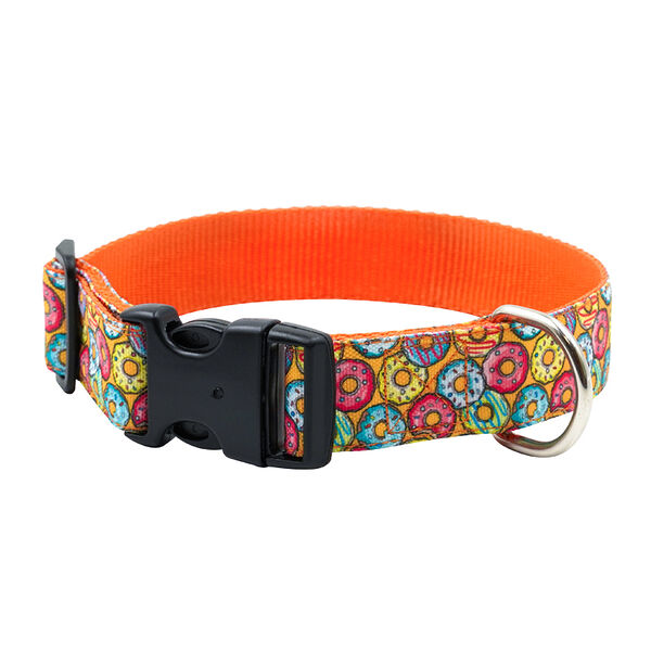 Ошейник Zooexpress ART LINE Пончики капрон фастекс для собак 18-25 см