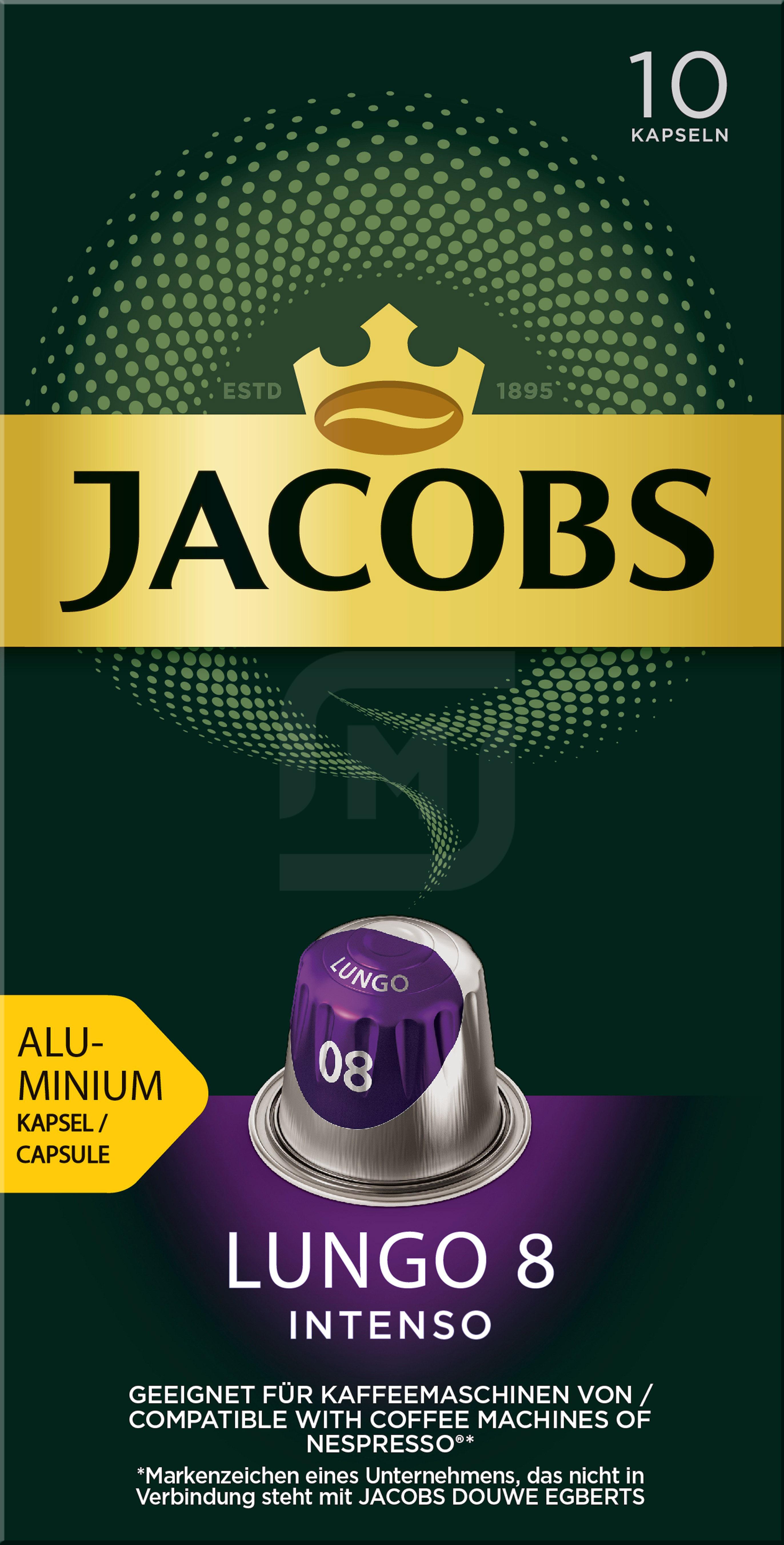 

Кофе в капсулах Jacobs Lungo 8 Intenso жареный молотый 10шт