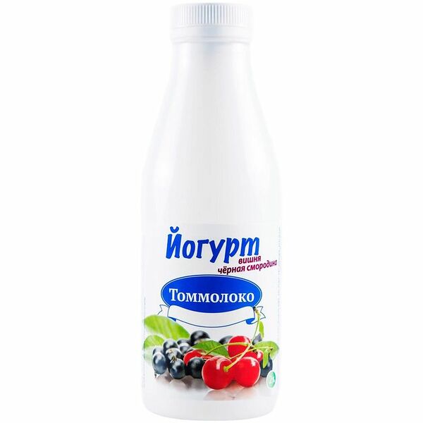 Йогурт Томмолоко вишня-чёрная смородина 2%, 450г