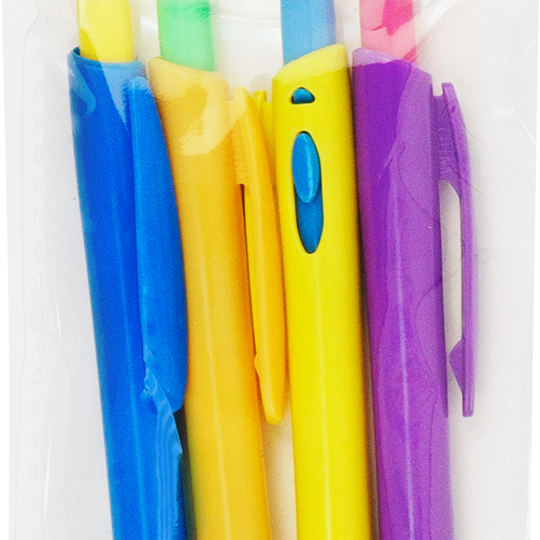 Набор шариковых ручек Лента автоматические, синие, 4шт