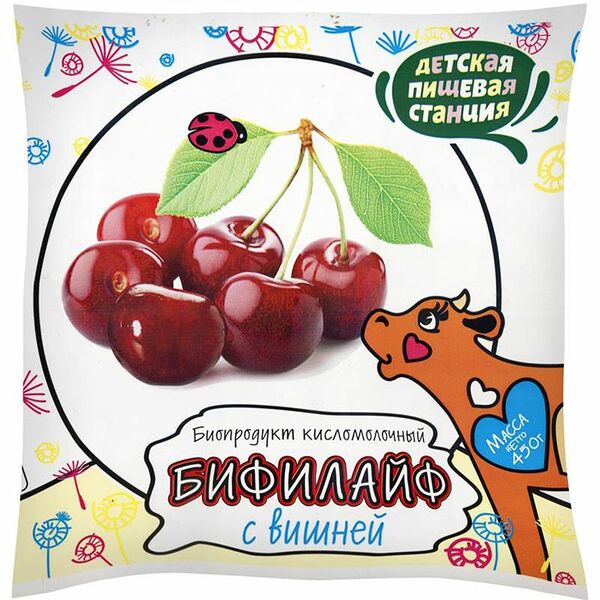 Бифилайф Детская пищевая станция с вишней 2.8–3.6% 450г