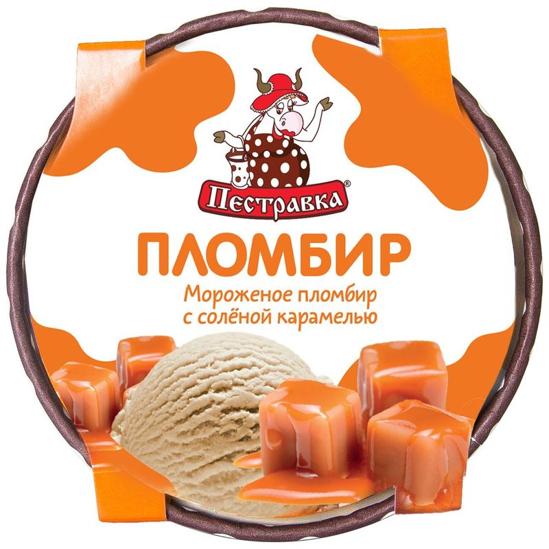 

Мороженое Пестравка пломбир с солёной карамелью 270 г