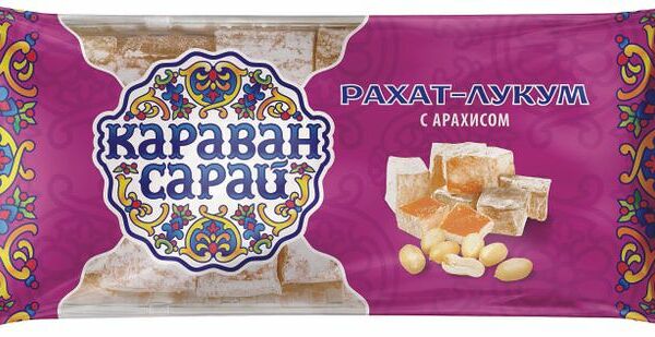 Восточные сладости Караван-Сарай Рахат-Лукум с арахисом, 300г