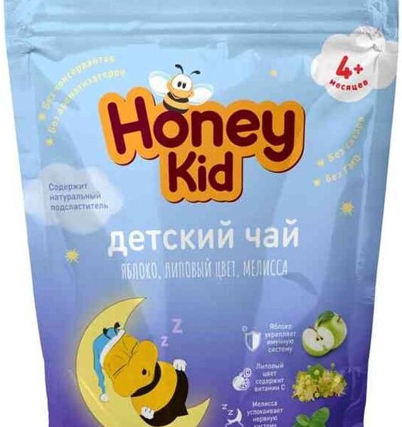 Чай травяной Honey Kid яблоко-липовый цвет-мелисса инстантный с 4 месяцев, 85г