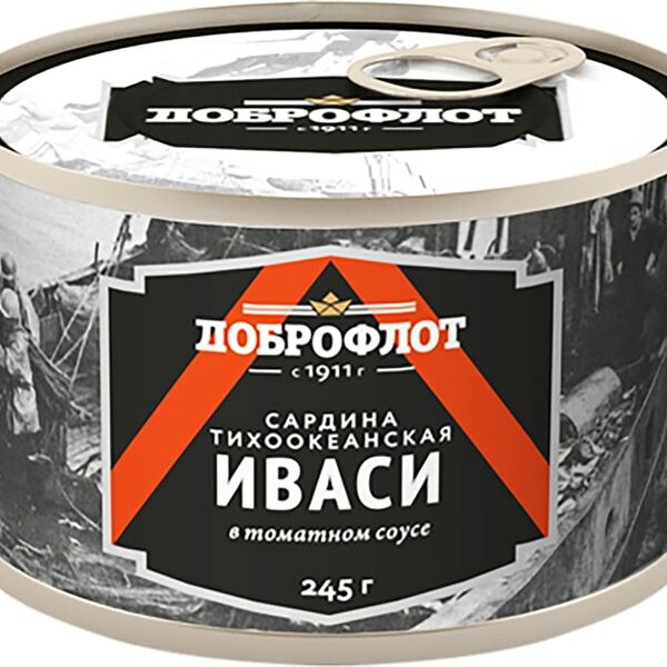 Иваси Доброфлот тихоокеанская в томатном соусе 245г