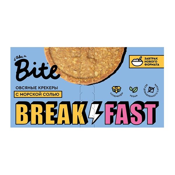 Крекеры овсяные Take a Bite с морской солью