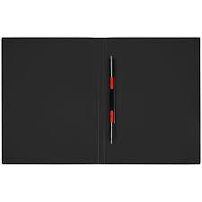 Папка с пружинным скоросшивателем СТАММ А4, 14мм, 500мкм, черная ММ-32220