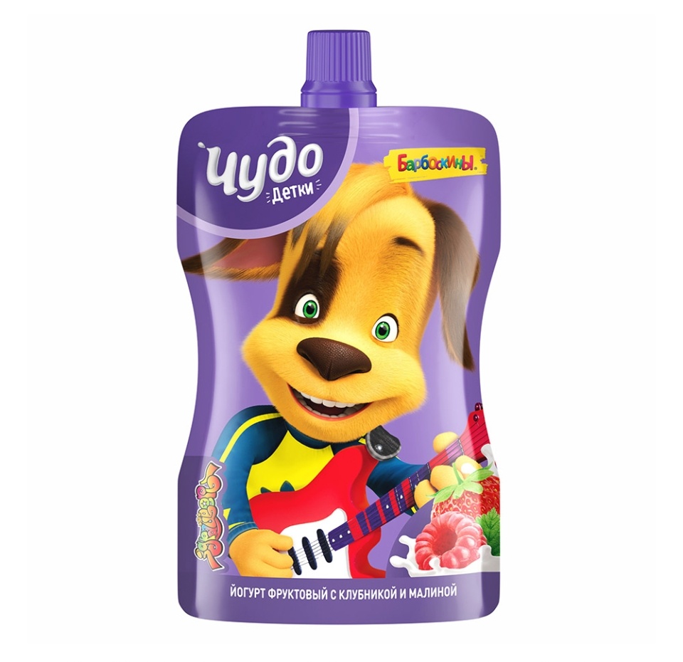 

Йогурт питьевой Чудо Детки Барбоскины Клубника-Малина 2.5%, 85 г