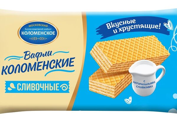 Вафли Сливочные Коломенское традиционные