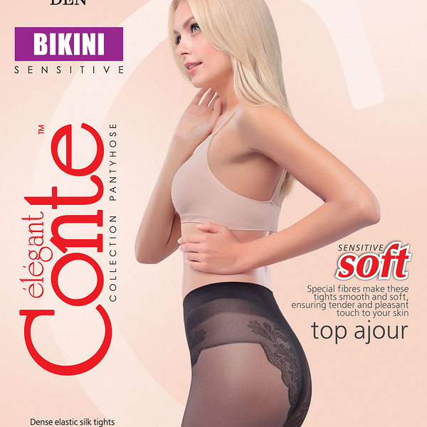Колготки женские CONTE Elegant bikini, 40 den bronz 3, Арт. 8С-47 СП