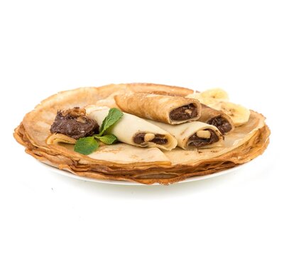 Блинчики с бананом и пастой из орехов и какао Уже Готово, 2 шт в наборе, 200 г