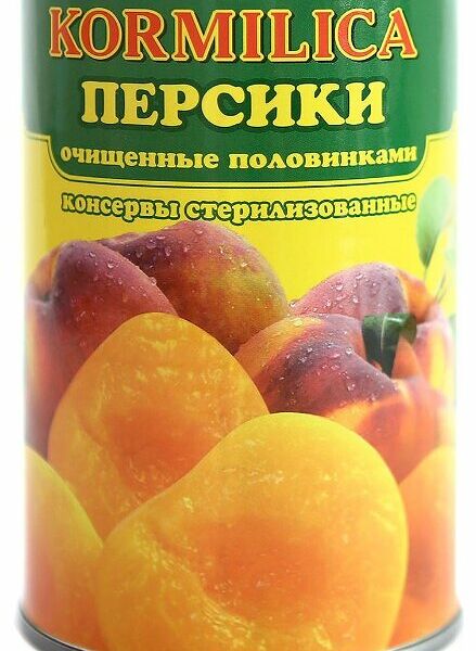 Персики очищенные Кормилица половинками