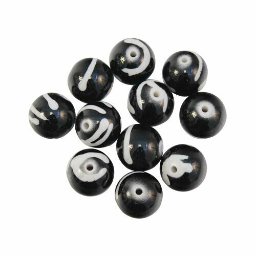 Бусины пластиковые Мрамор 16мм, 11шт/упак(5-16)