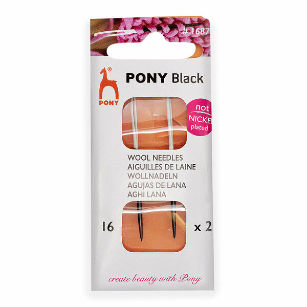 16871 Иглы для шерсти, 2 шт,  белое ушко, PONY