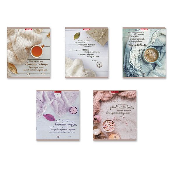 Тетрадь 48л ErichKrause Hygge Style, кл., матовая ламинация 54260