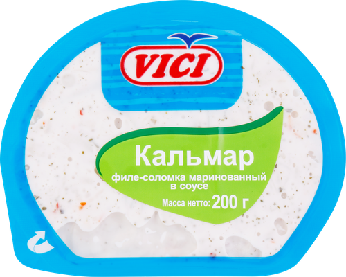 

Кальмар гигантский Vici филе-соломка отварной в соусе с пряностями 200 г