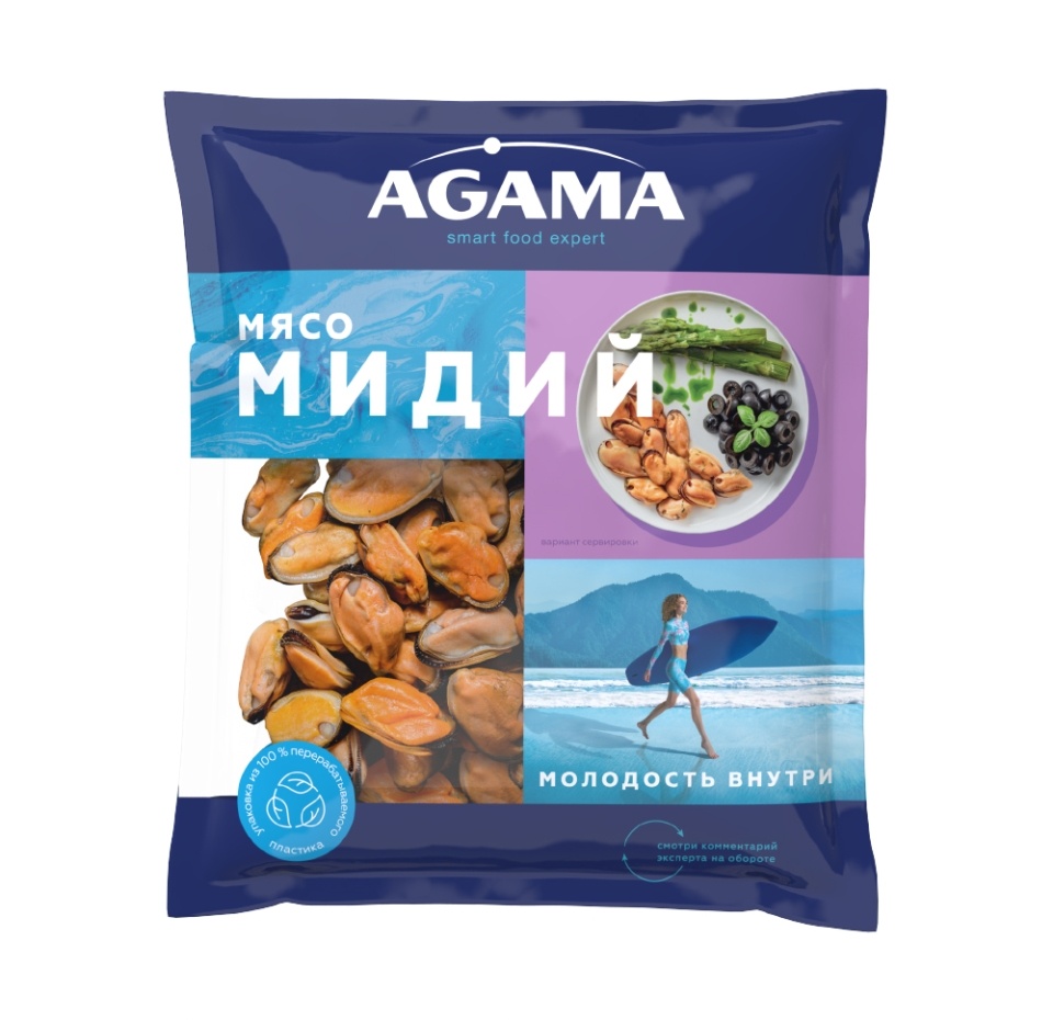 

Мясо мидий Agama варено-мороженое 300 г