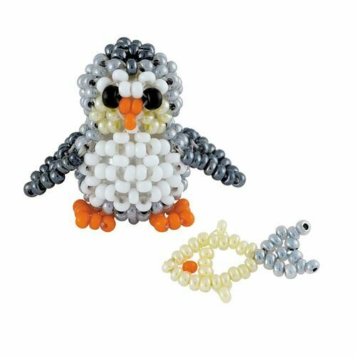 В187 Набор для бисероплетения Риолис 'Пингвиненок с рыбкой' 2,5*2,5*2см