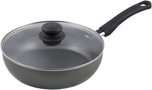 

Сотейник HOMECLUB Optima 24см, с крышкой, штампованный алюминий, антипригарное покрытие