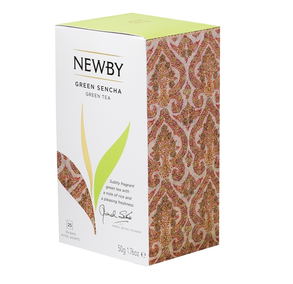 

Чай зеленый Newby Green Sencha, 25 пакетиков х 2 г