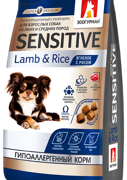 Корм для собак Зоогурман ягненок с рисом