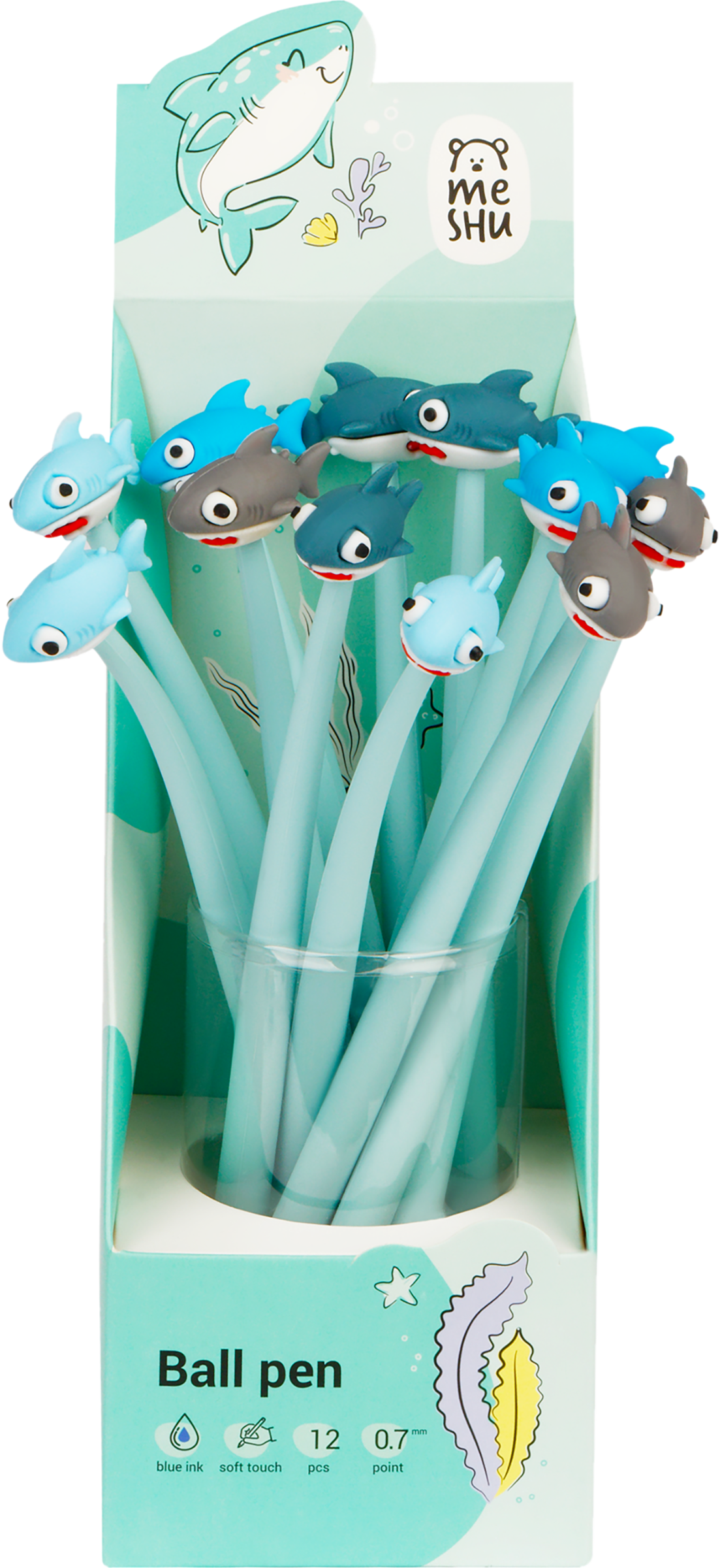 

Ручка шариковая MESHU Shark синяя, 0,7мм, Арт. MS_02590