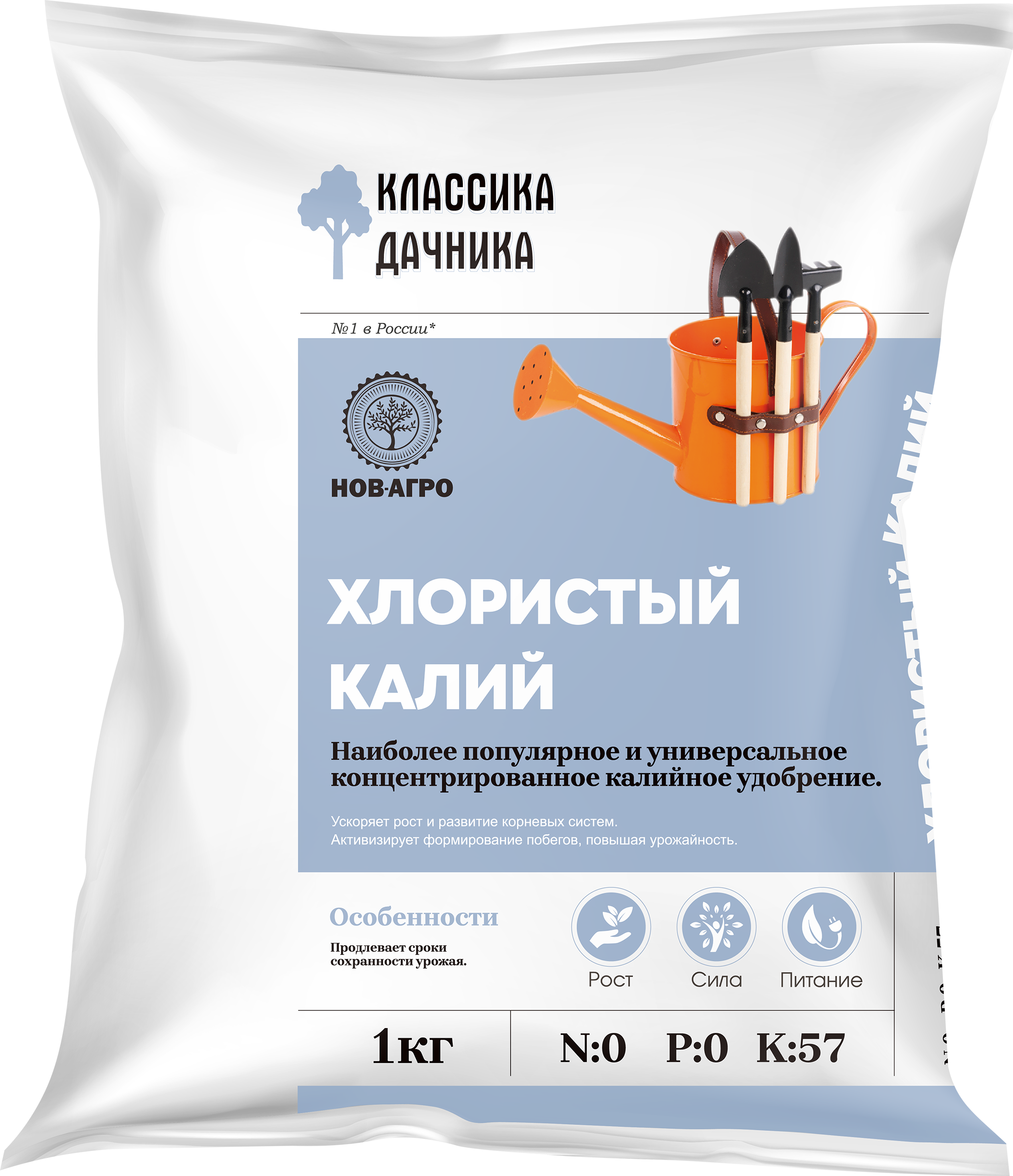 

Удобрение минеральное калийное Хлористый калий, Арт. НА54, 1кг