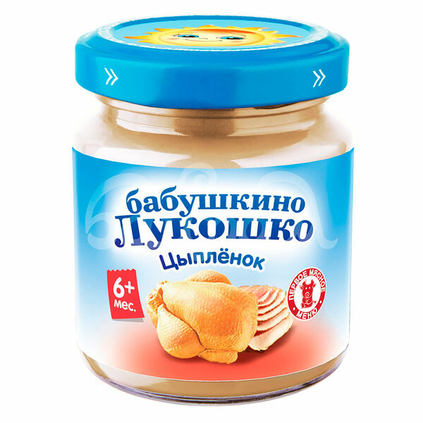 Детское питание Пюре Бабушкино Лукошко 100гр Цыпленок с 6мес ст/б