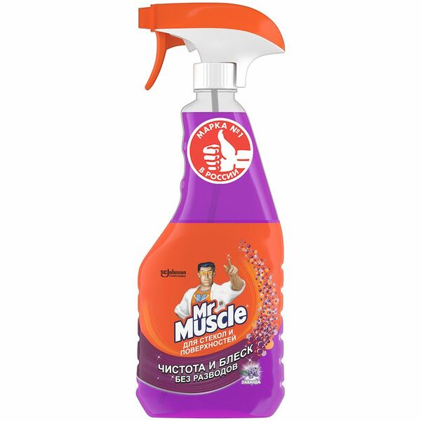 Средство для мытья стёкол и поверхностей Mr. Muscle Лаванда, 500мл