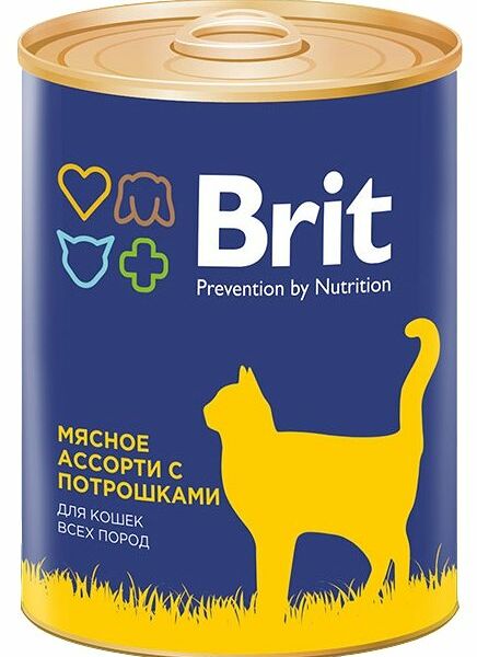 Корм для кошек Brit мясное ассорти (паштет)
