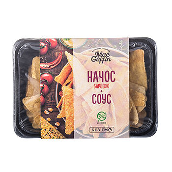 Чипсы кукурузные MacGuffin со вкусом BBQ с сырным соусом 185г