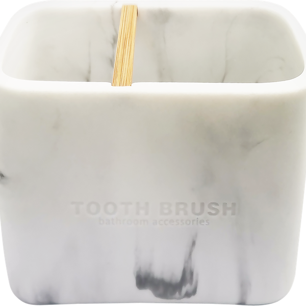 Стакан для зубных щеток HOMECLUB Marble полирезина, дерево Арт. LK2073102K
