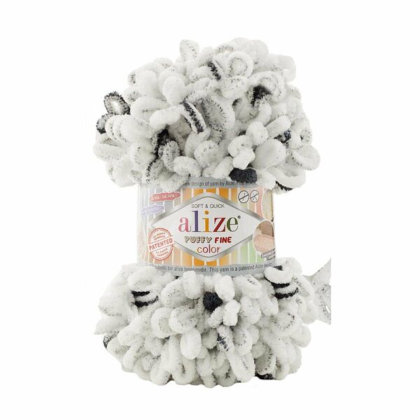 Пряжа Alize 'Puffy Fine Color' 100г. 14,5м. (100% микрополиэстер)(7646 секционный)