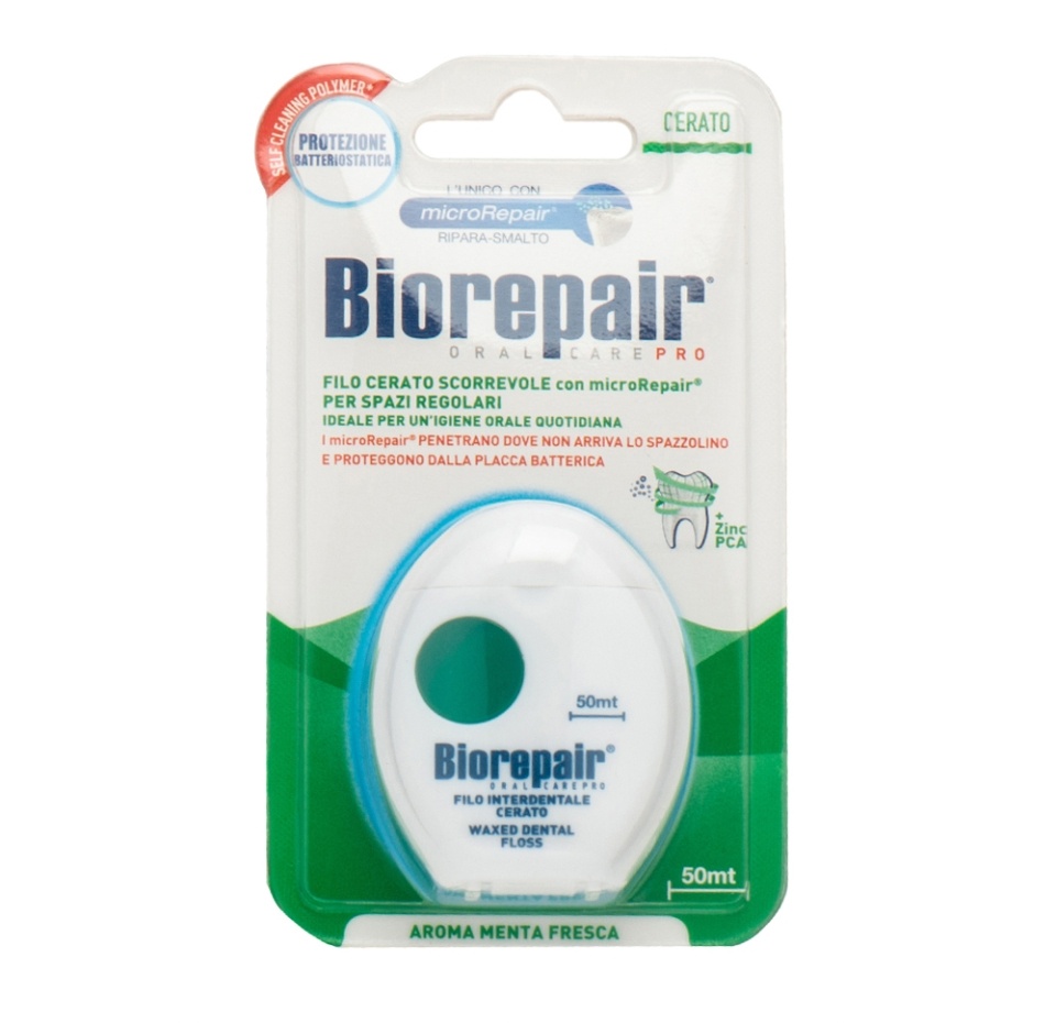 

Зубная нить Biorepair скользящая вощеная 50 м