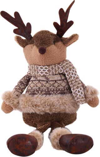 

Фигура новогодняя Homeclub Олень в костюме с мягкими ногами 48см, коричневый/бежевый, в ассортименте
