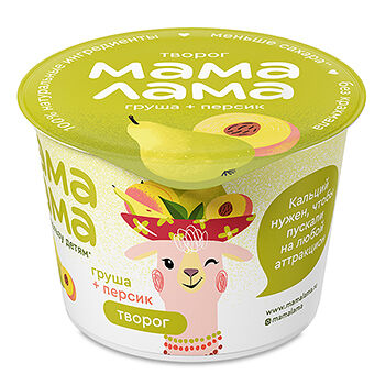 Творог Мама Лама Груша и персик 3,8%