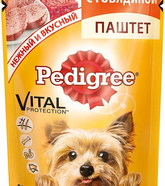 Корм для собак Паштет Pedigree с говядиной 80г