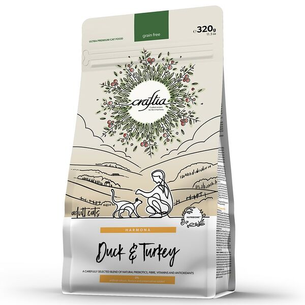 Корм для кошек CRAFTIA Harmona из утки и индейки сухой