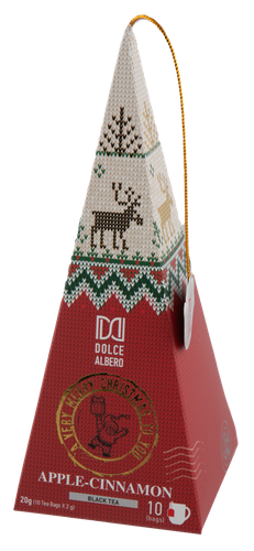 

Набор чая черного Dolce Alberto Big Pyramid Xmas Яблоко, корица, 10 пакетиков 70 г дизайн в ассортименте