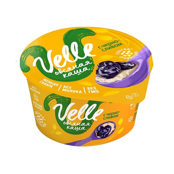 Продукт овсяный ферментированный Velle Каша с черносливом